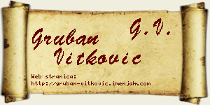 Gruban Vitković vizit kartica